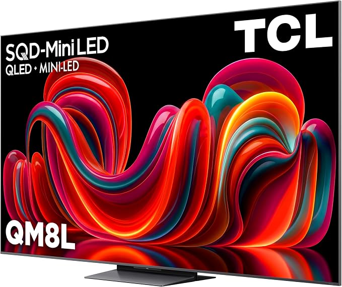 TCL 65 Inch Class QM8L Series | SQD-Mini-LED QLED Smart TV | 65QM8L, 2026 Model | 144Hz | Ultimate Color Brightness & Contrast | Google AI Bang & Olufsen | Voice Control Gaming Streaming Television