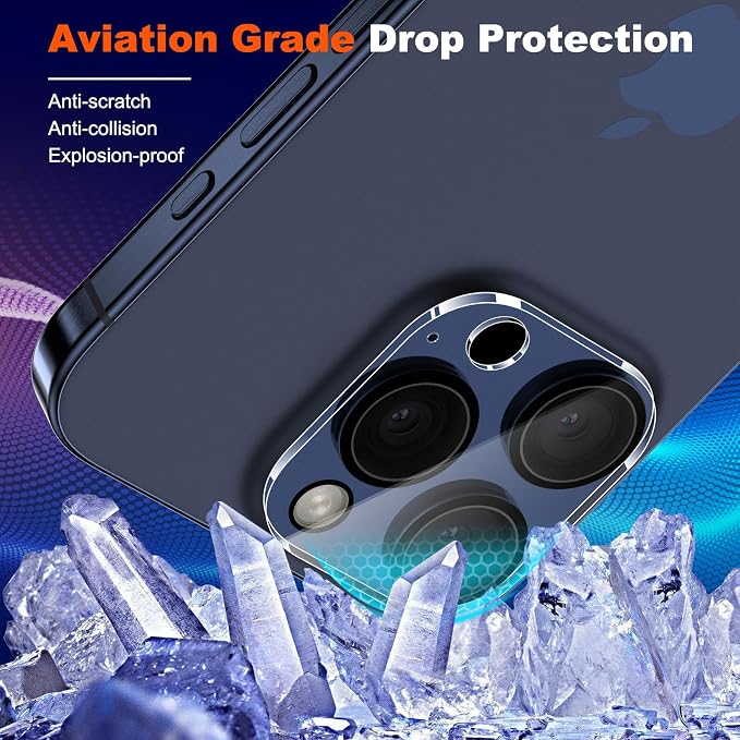 WHPXJY for Camera Lens Protector for iPhone 15 Pro /15 Pro Max Ultra HD