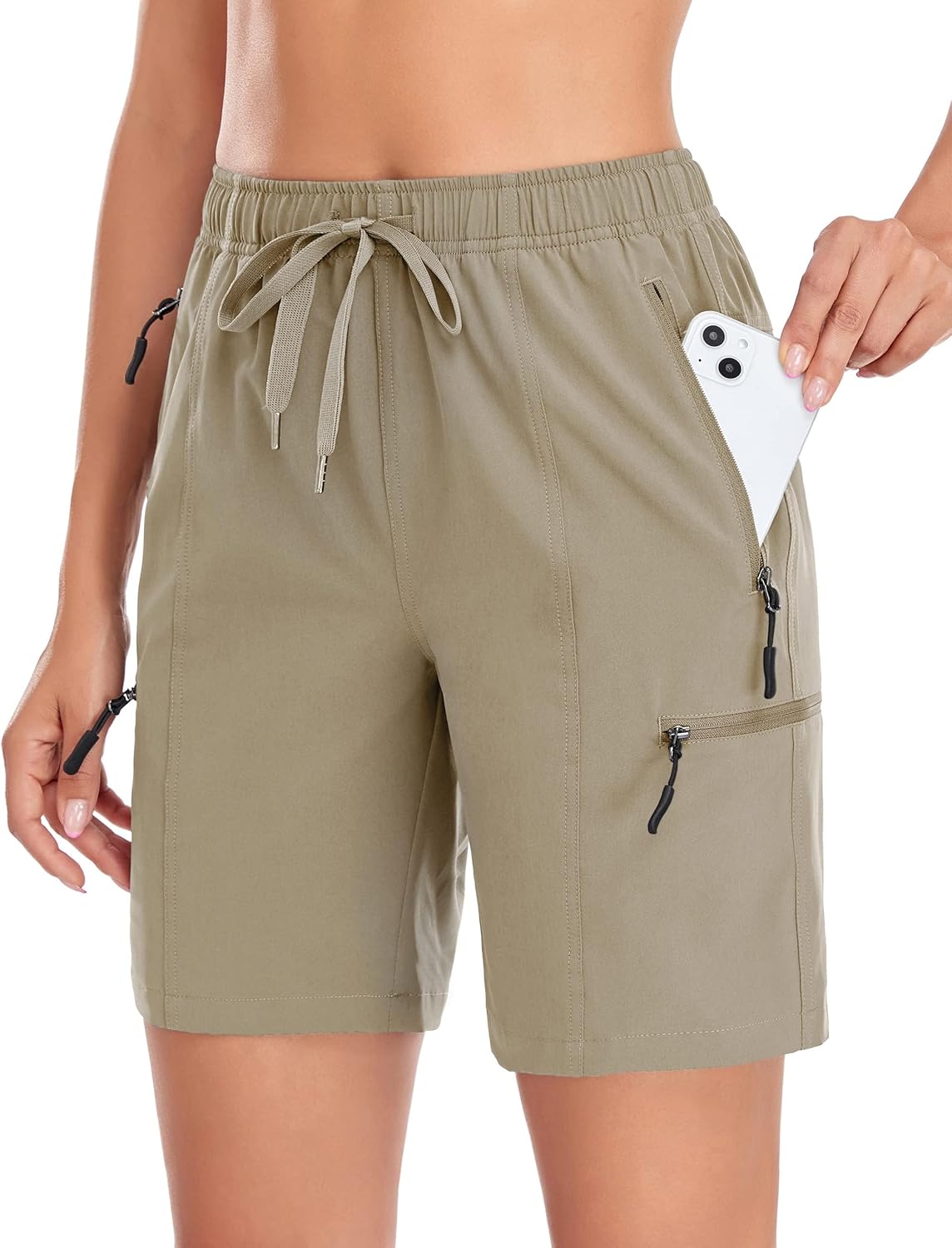 Skiennix Women's Hiking Cargo Shorts - Quick Dry Lightweight Athletic Outdoor Shorts with Zipper Pockets | 5" & 7" Sizes