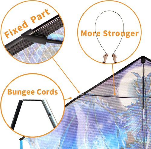 Mint's Colorful Life Dragon Kite - Easy to Fly for Kids & Adults | 300ft Kite String Included