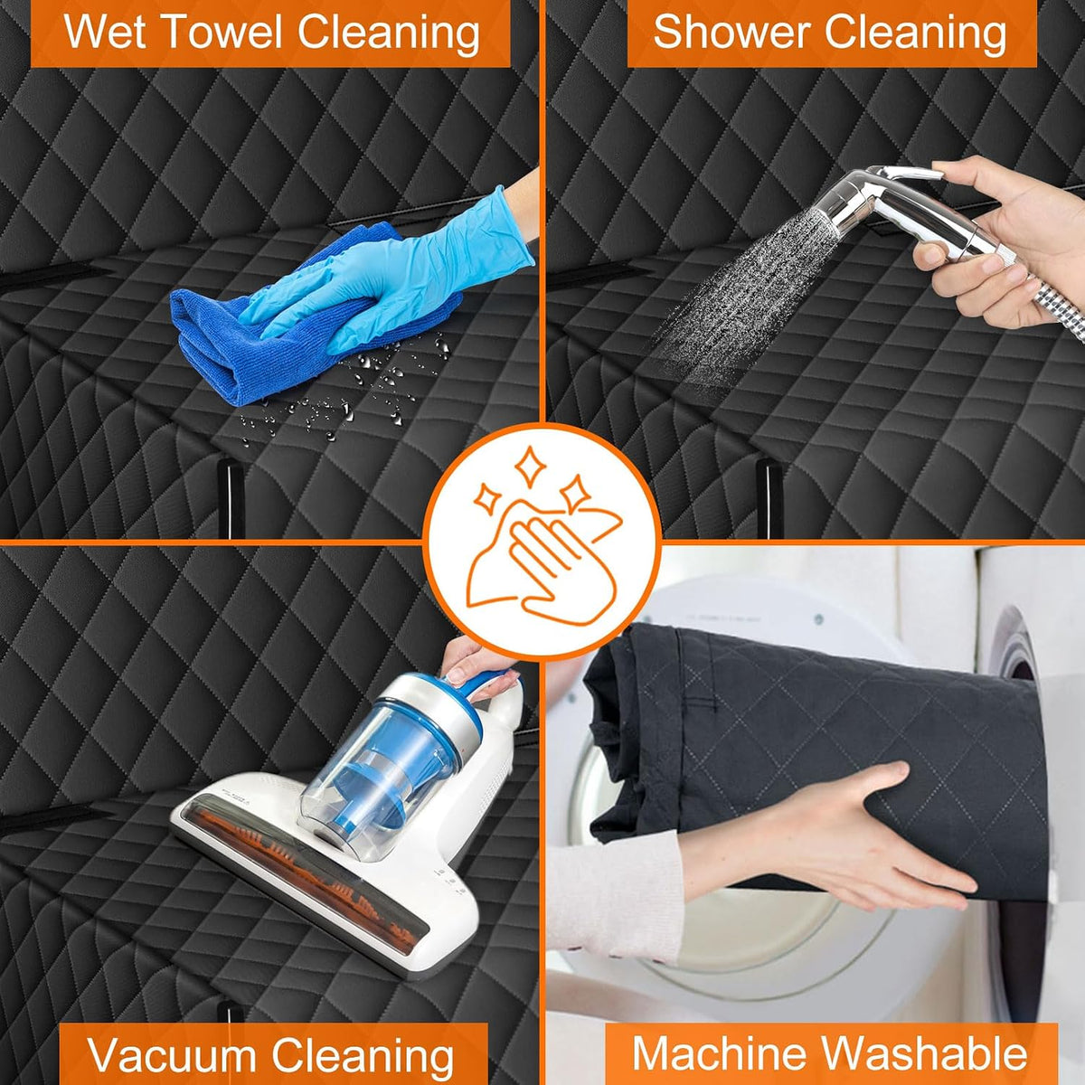 Waterproof Dog Backseat Cover for Cars, Non-Slip Pet Seat Protector,M-Black