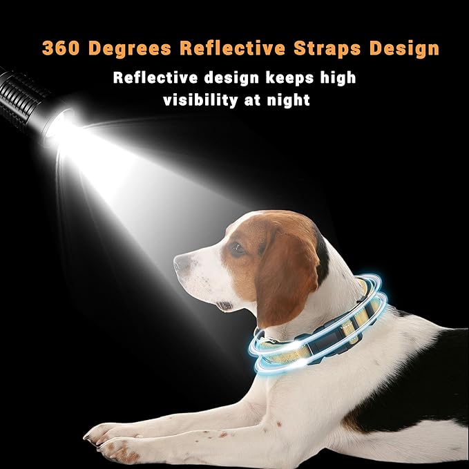2 Pack Reflective Dog Collar with Safety Locking Buckle, Adjustable Soft Breathable Comfortable Nylon Pet Collar for Small, Medium and Large Dogs, Brown, XL