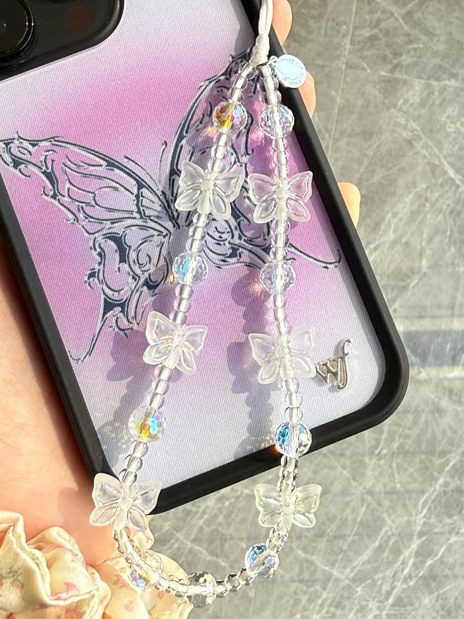 Drawwind Phone Charm Beaded Wristlet Strap Universal Cell Phone Lanyard Cute