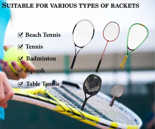 APSSTARI Tennis Racket Overgrip, 6-Pack Precut Anti-Slip Grip Tape, Dry-Feel (Hihg-Vis Green)