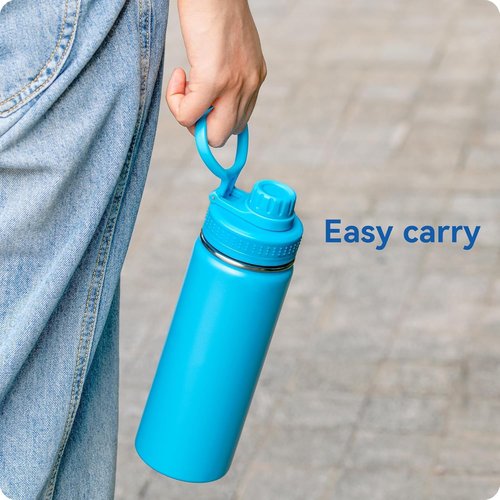 Hydro Flask Replacement Spout Lid - Leak-Proof Sports Cap for Wide Mouth Bottles (12-64oz)