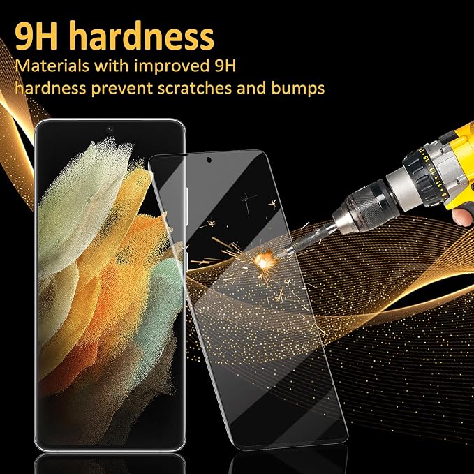 V-PORYADKU 2 Pack for Samsung Galaxy S21 Ultra Screen Protector + 2 Pack Camera