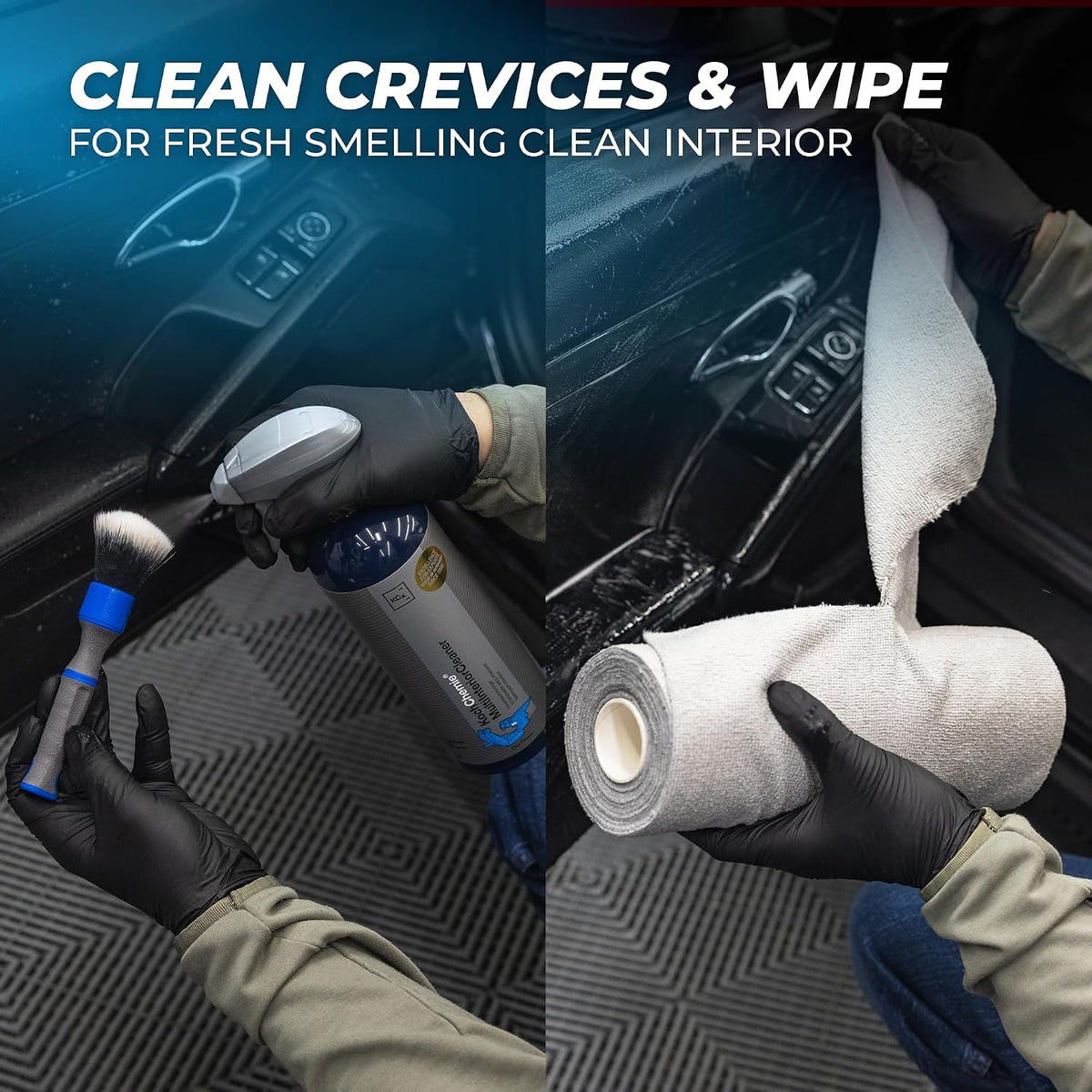 The Rag Company - Complete Leather &amp; Interior Car Cleaning Kit - Includes Glass and Interior Cleaners, Leather Care, Microfiber Towels, Brushes and Scrubbers, Cloths, Applicators - 33 Item Set