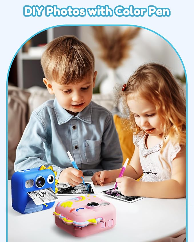 KOKODI Kids Camera Instant Print, Toddler Cameras Christmas Birthday Gifts