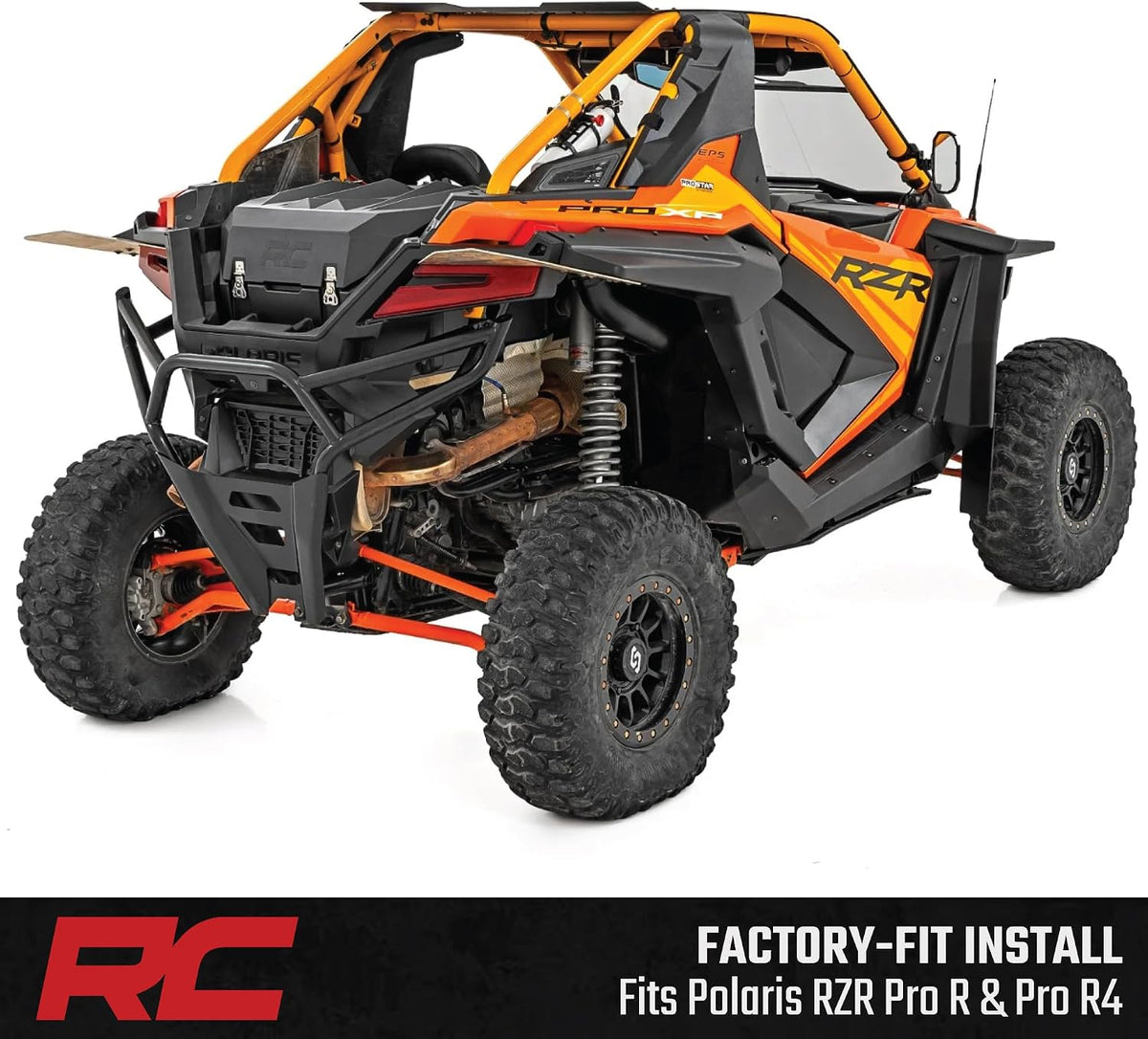 Rough Country Rear Bed Cargo Box for Polaris RZR Pro R/Pro R 4 (2 & 4-Seat Models) - 63.5-Gallon Storage Capacity, Watertight Seal, High-Impact UV-Resistant, Lockable Latches