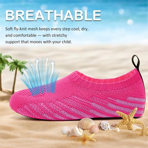 ANLUKE Kids Water Shoes - Quick Dry Aqua Socks for Swimming | Lightweight & Barefoot Comfort