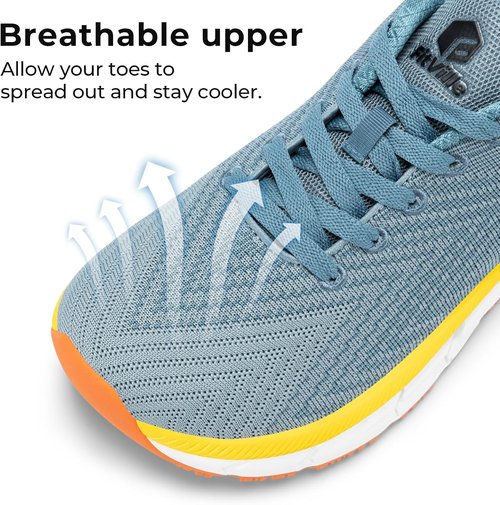 FitVille Wide Walking Shoes - Comfortable Lightweight Design with Non-Slip Cushioned Support for Men