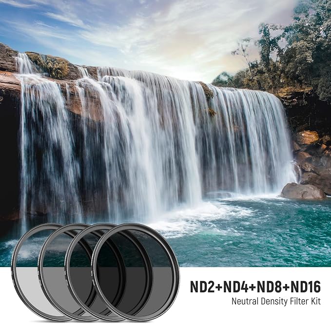 NEEWER 67mm ND Lens Filter Kit: ND2 ND4 ND8 ND16, Lens Cleaning Pen, Filter