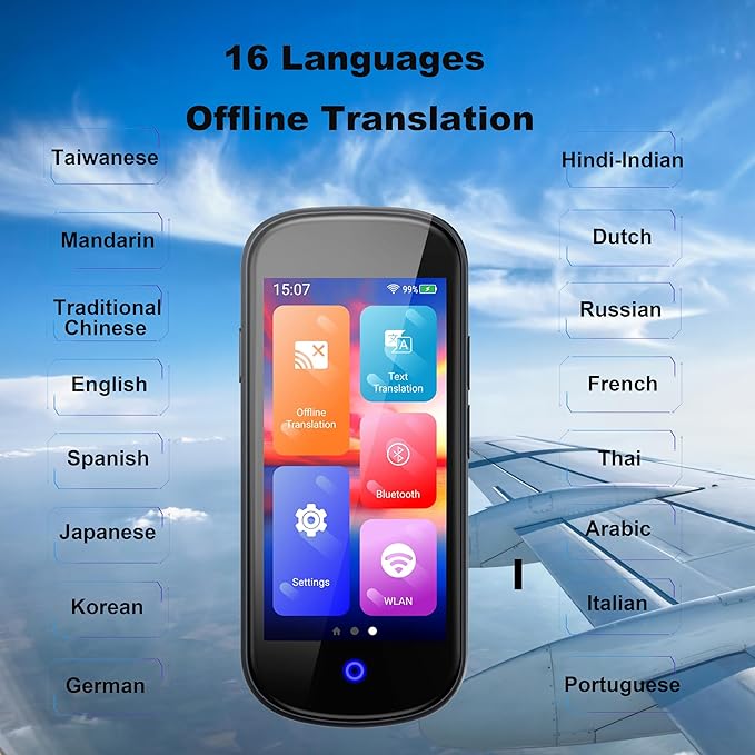 Language Translator Device No WiFi Needed, Two-Way AI Voice Translator