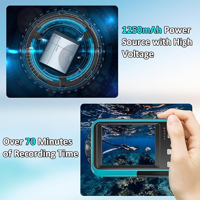 4K Underwater Camera 16FT Waterproof Camera