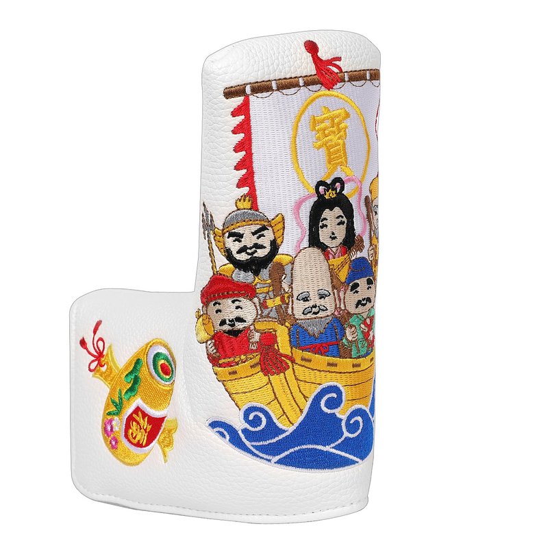 SHABIER Golf Blade Headcover with Shichi-fuku-jin Design for Blade Headcover