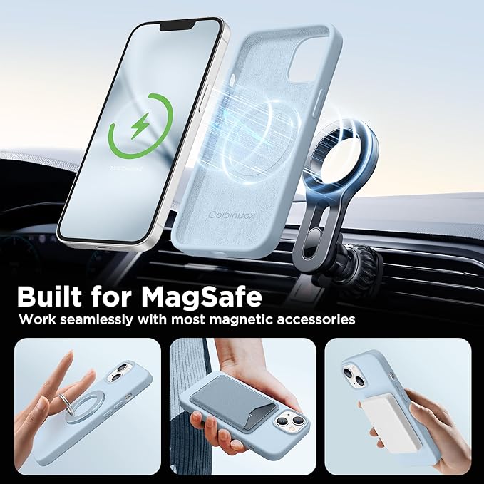 GolbinBox Magnetic for iPhone 13 Case & iPhone 14 Case, Compatible