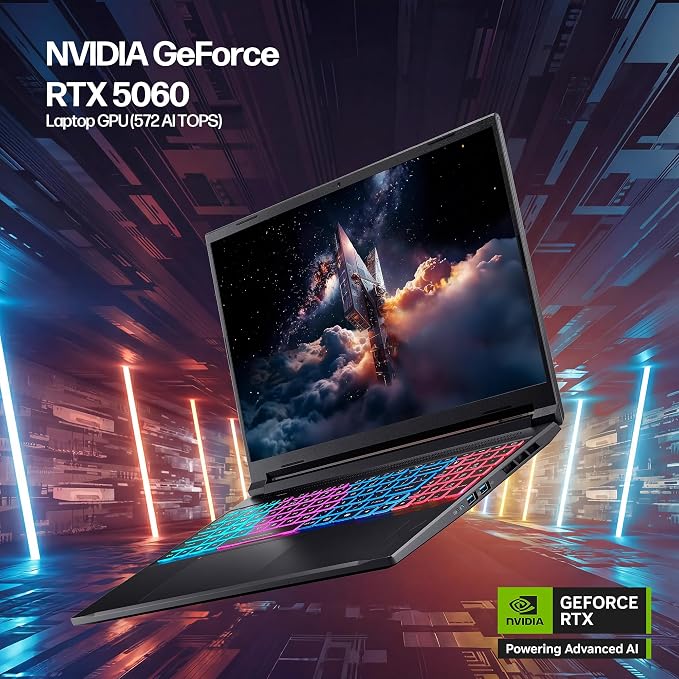 Acer Nitro V 16S AI Gaming Laptop,Ryzen 7 260, GeForce RTX 5060 8GB GDDR7 | 16" WUXGA IPS 180Hz Display, 64GB DDR5 RAM, 2TB Gen 4 SSD, Win 11 Home, Wi-Fi 6, 4 Zone-RGB Backlit KB, HHDMI,w/Headsest