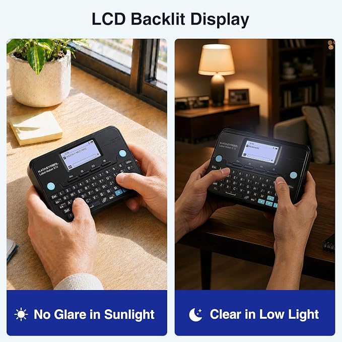 SUPVAN E12 Bluetooth Label Maker Machine, Support Keyboard & App