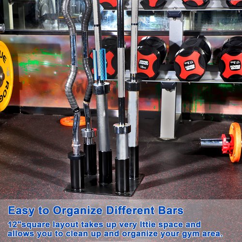 Eapele Barbell Storage Olympic Bars Holder 5 Bars