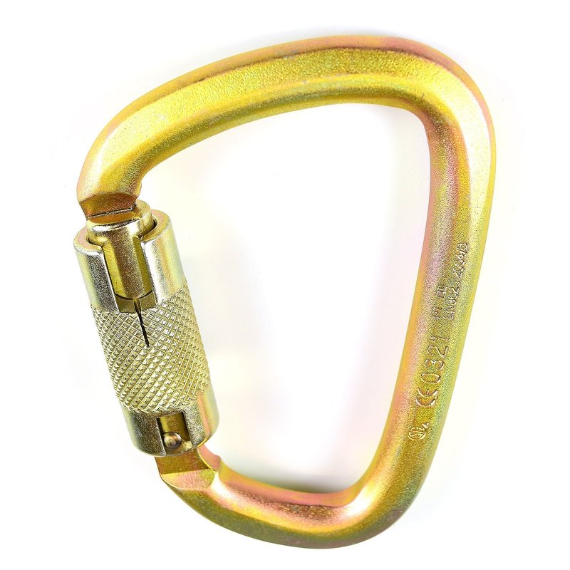 S01813-Stainless Steel Carabiner 50kn (11,200 lb) Rated, Twist Auto Lock, ANSI Certified (Qty: 1), Heavy Duty Carabiner