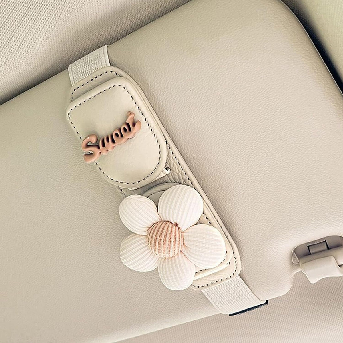 Car Sunglasses Holder Eyeglass Clip with Sun Visor Storage for Cards Magnetic Eyewear Clamp Car Decor