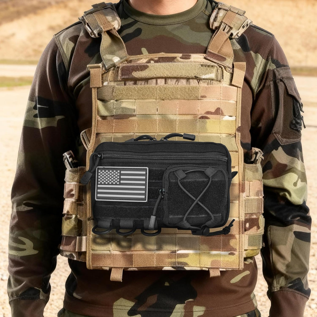 Skiennix Tactical Molle Admin Pouch - Multi-Purpose EDC Tool Organizer for Rucksack & Vest