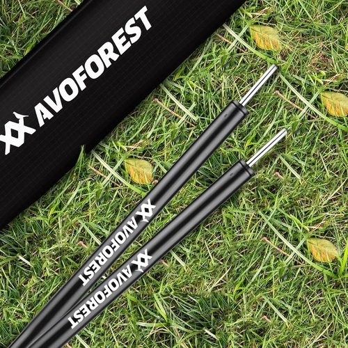 AVOFOREST Adjustable Tent Poles - Heavy Duty 76in Camping Accessories for Backpacking & Hiking