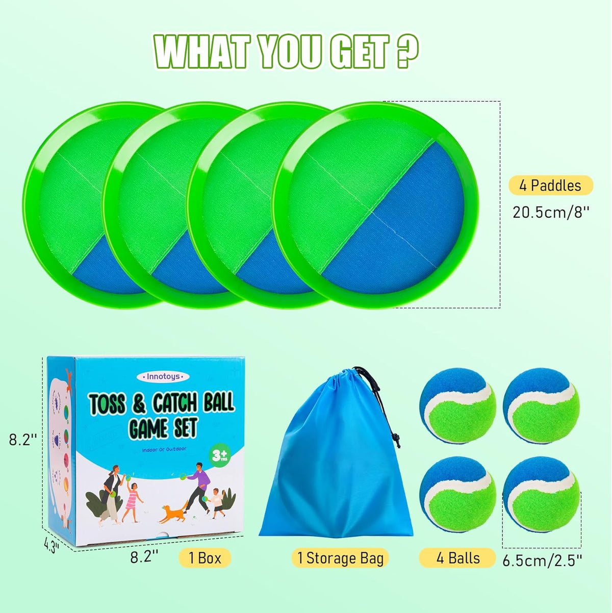 Toss and Catch Ball Game | Perfect Outdoor Toy for Kids Ages 4-8 - Ideal for Beach, Pool & Yard Fun