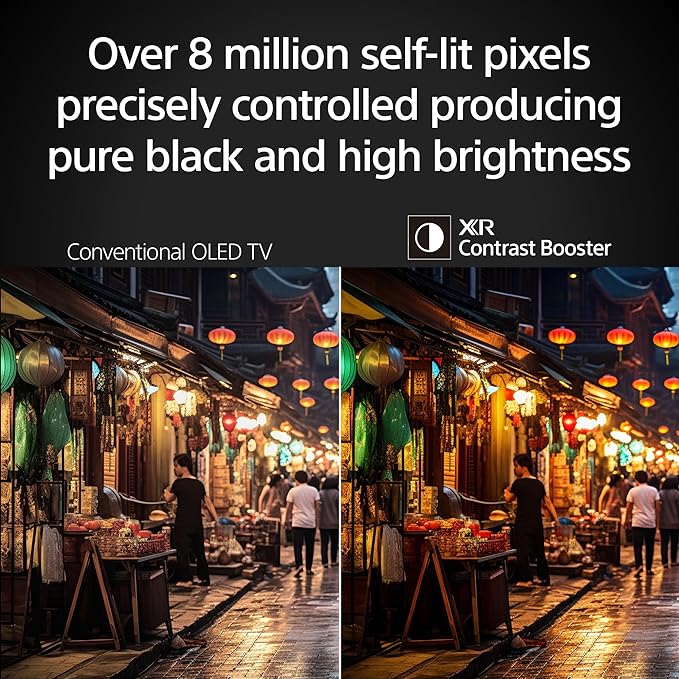 Sony 55 Inch BRAVIA 8 II QD OLED 4K HDR Smart Google TV (K-55XR80M2) | Sony’s brightest OLED with max color, XR Processor with AI Technology, Ultra Slim Design, 4K movie credits included