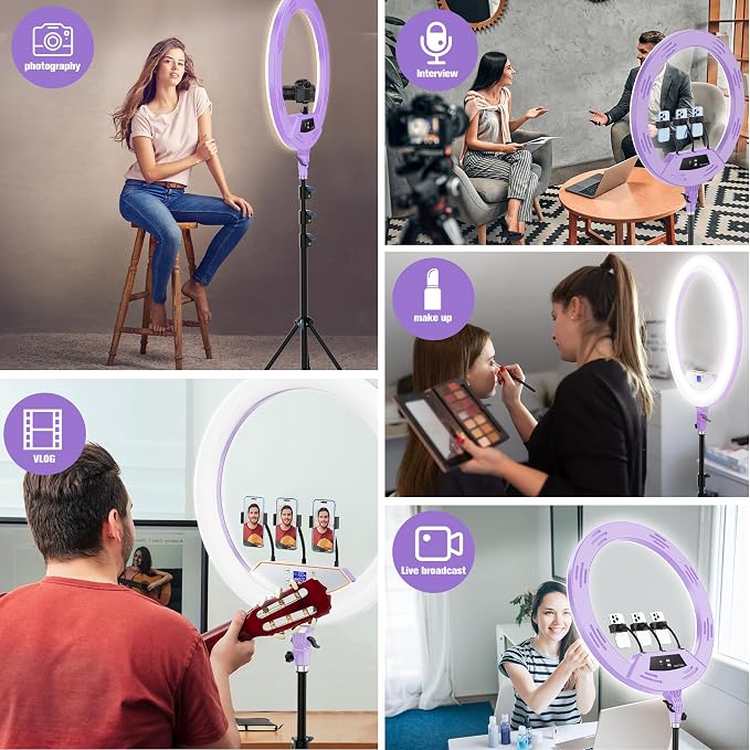 22"Ring Light with Stand, Ring Light Tripod