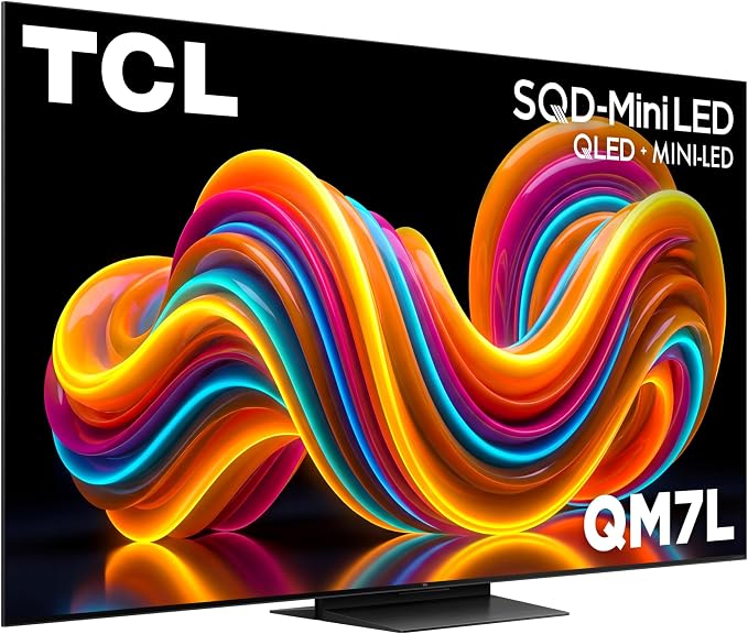 TCL 85 Inch Class QM7L Series | SQD-Mini-LED QLED Smart TV | 85QM7L, 2026 Model | 144Hz | Ultimate Color Ultra Brightness & Contrast | Google AI Bang & Olufsen | Voice Gaming Streaming Television
