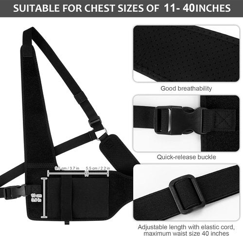 Accmor Concealed Carry Shoulder Holster - Universal Neoprene Vest for 1911, Glock 19, M&P Shield 9mm & More