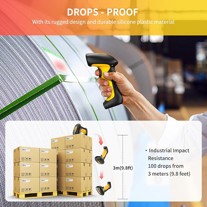 NETUM Upgraded QR Industrial Bluetooth Barcode Scanner