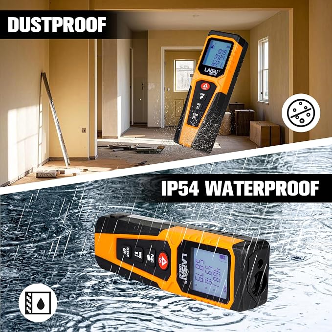 Laser Measure, Laser Distance Measuring Tool, M/in/Ft Unit Switching Backlit