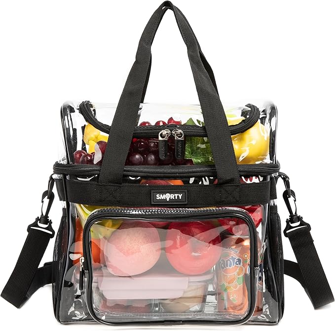J.CARP Clear Bag Heavy Duty Backpack Durable Transparent See Through Bag