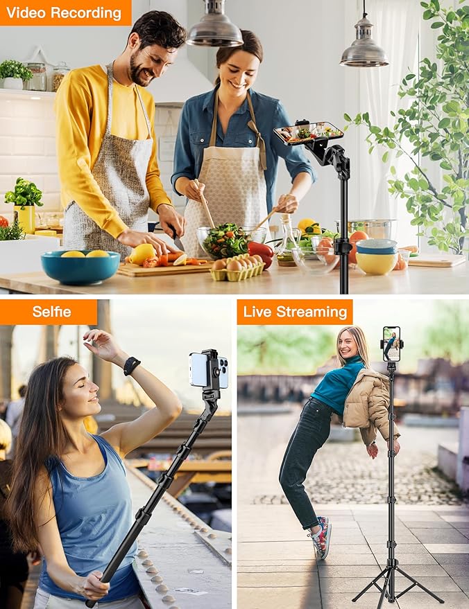 Phone Tripod, Camera Stand for iPhone, Compatible