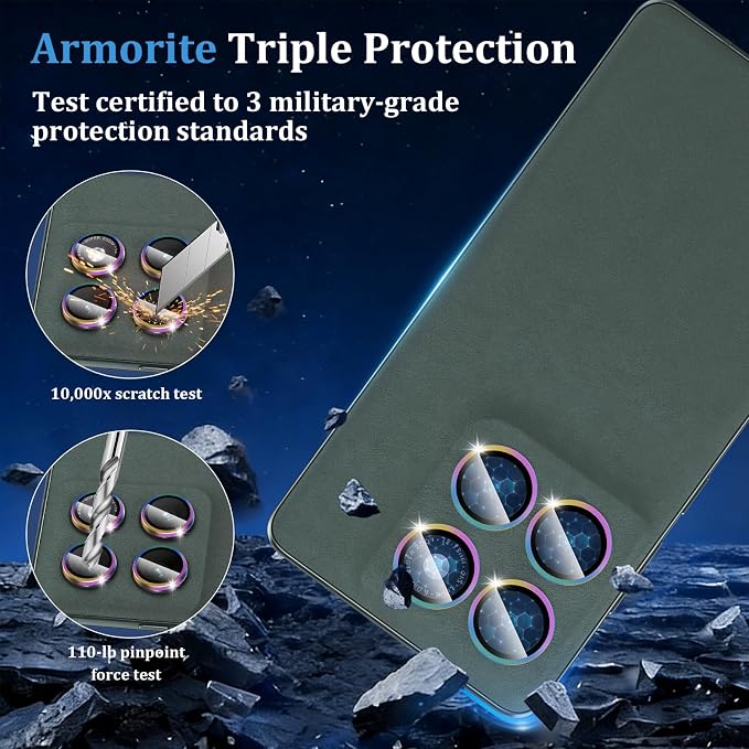 Compatible with Motorola Moto Edge 2025 Camera Lens Protector, Individual Metal