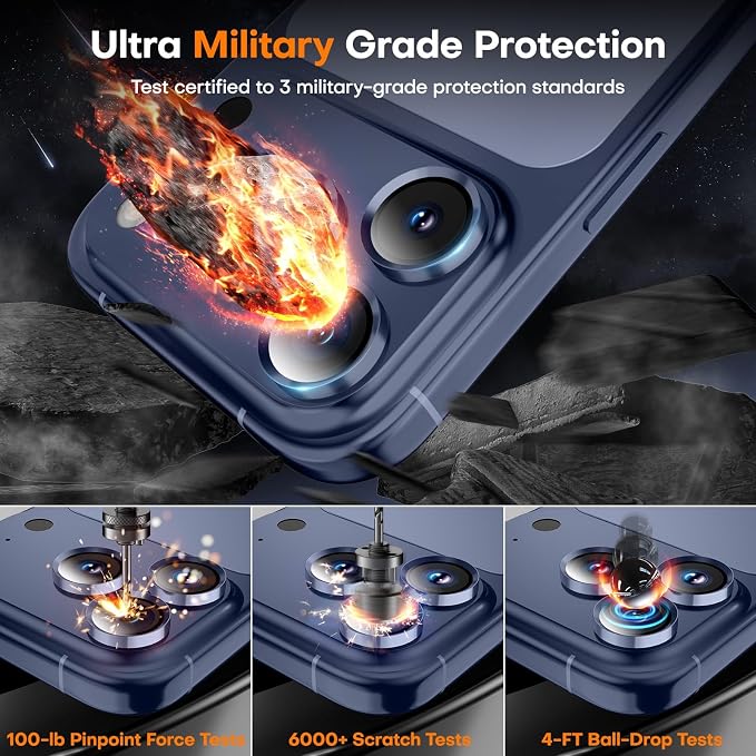 for iPhone 17 Pro/iPhone 17 Pro Max Camera Lens Protector, Tempered Glass