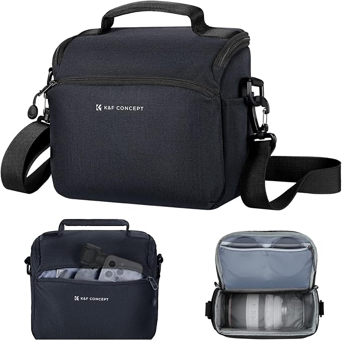 K&F CONCEPT Camera Sling Bag Small Crossbody Camera Case DSLR/SLR/Cute Compact