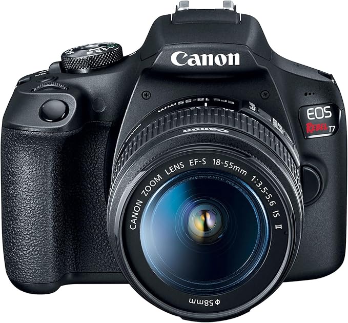 Canon EOS Rebel T7 DSLR Camera Bundle – EF-S 18-55mm Lens, 64GB Memory Card