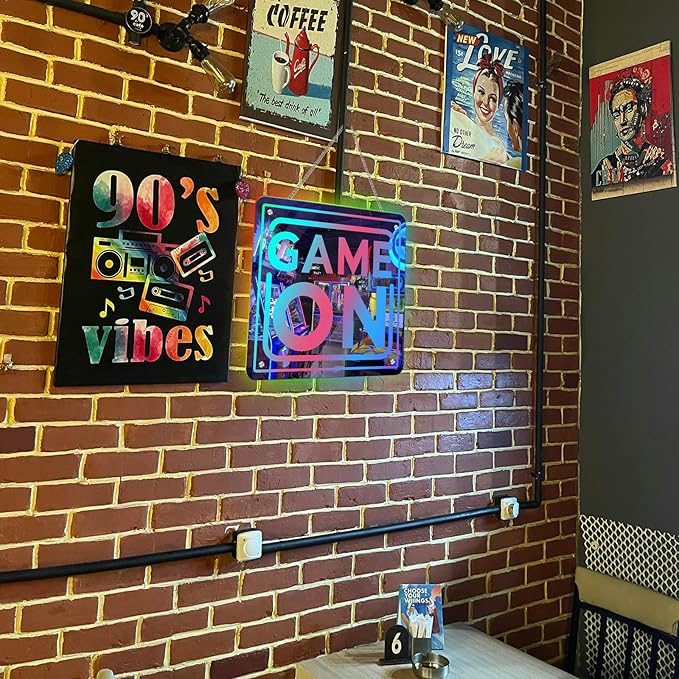 Game Neon Sign RGB Gaming LED Light DIY Color App Control Gamer Mirror Light Sign Gaming Wall Decor for Bedroom Studio Game Room in Christmas Party