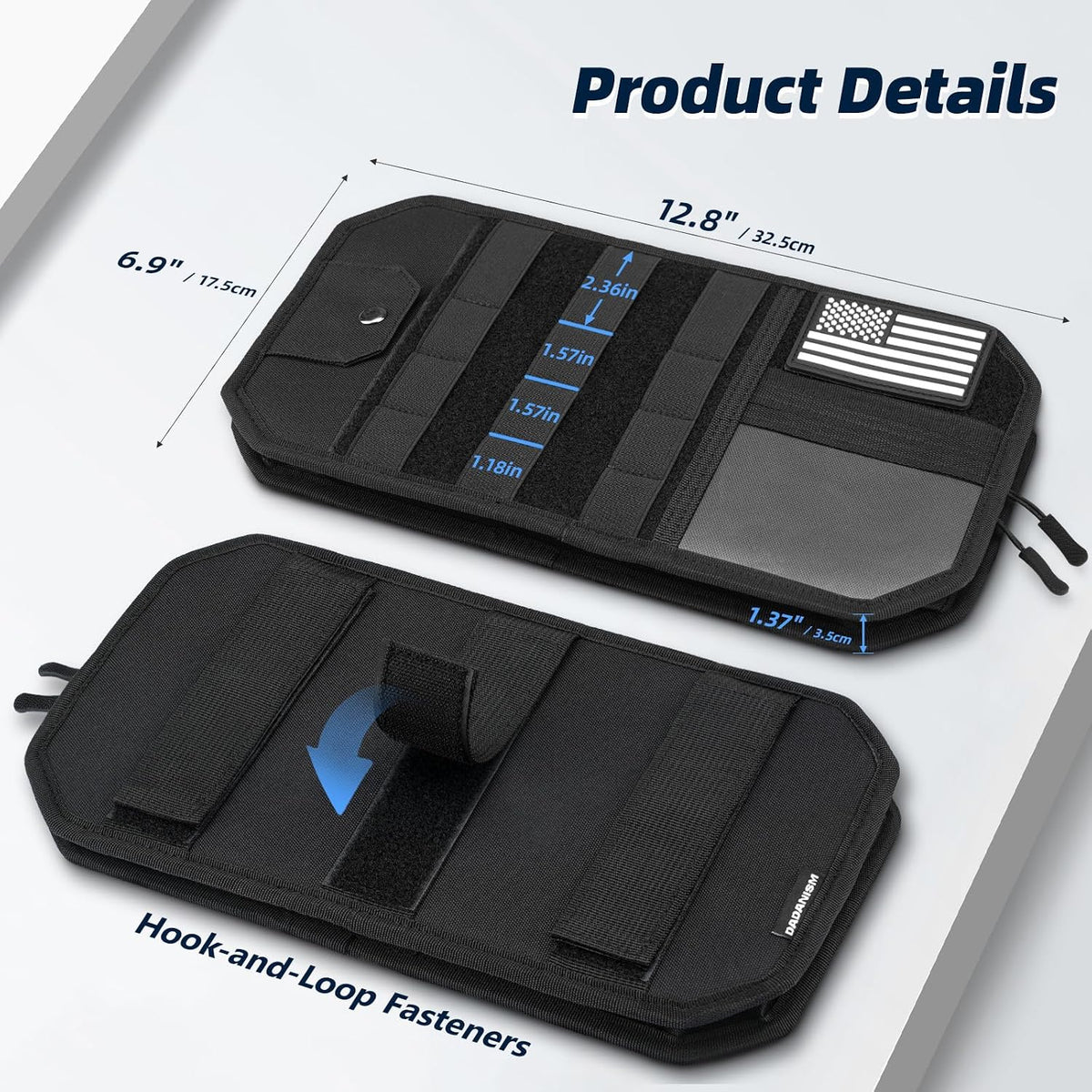 Dadanism Car Sun Visor Organizer, Fit Most Car Truck SUV Jeeps Patrols Van