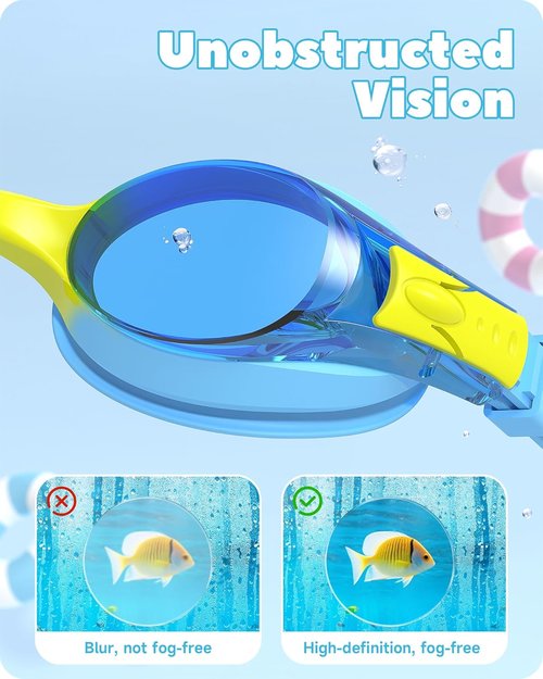 Findway Kids Swim Goggles - Anti-Fog, Leak-Proof Design for Ages 3-12 | Perfect for Boys & Girls