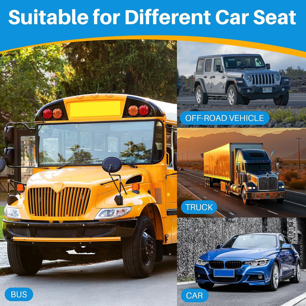 Car Seat Cushion for Driving, Memory Foam Truck Seat Cushion