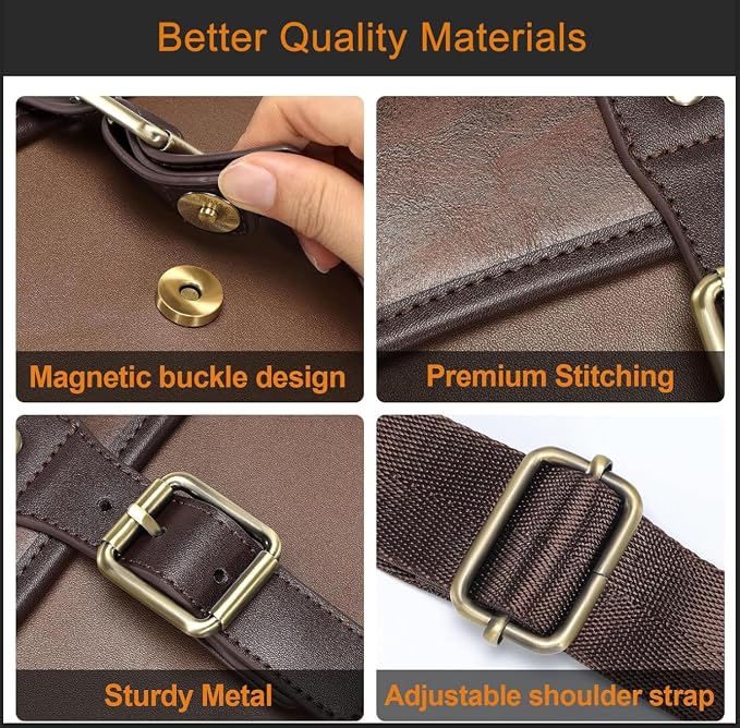 Cwatcun Camera Sling Bag PU Leather