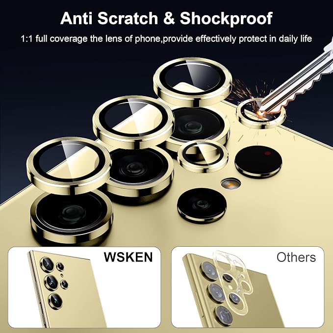 WSKEN for Samsung Galaxy S24 Ultra Camera Lens Protector, Ultra Thin Scratch