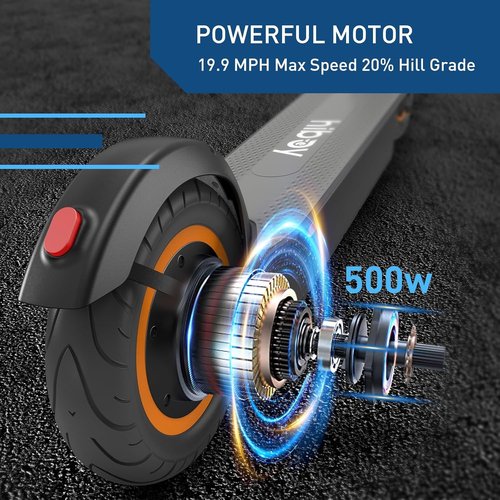 Hiboy S2 MAX Electric Scooter - 500W Motor, 10" Tires, 40.4 Miles Range, 19 MPH Folding Commuter