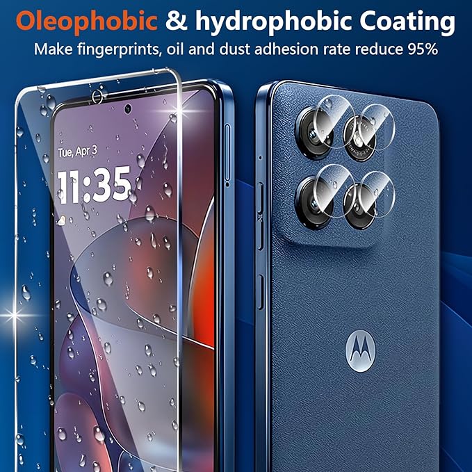 Designed for Motorola Moto G Stylus 5G 2025 Tempered Glass Screen Protector +