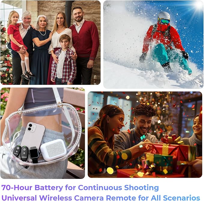 Upgraded USB-C Rechargeable Wireless Camera Remote Control Shutter Release –