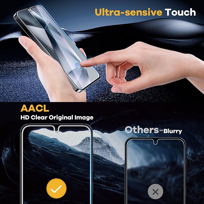 AACL 4-Pack for Samsung Galaxy S25/S24 Screen Protector 5G, Film for S24 and